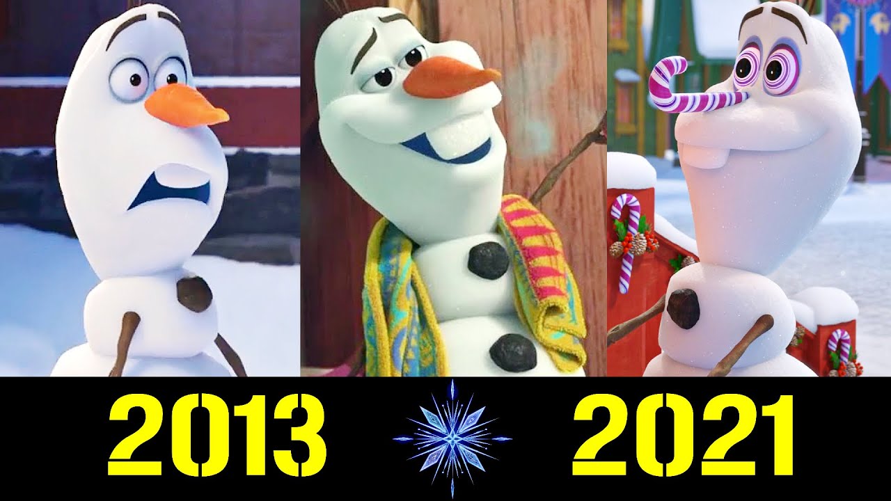 ⛄ Олаф - Эволюция (2013 - 2021) ! Все Появления Снеговичка 🌞!