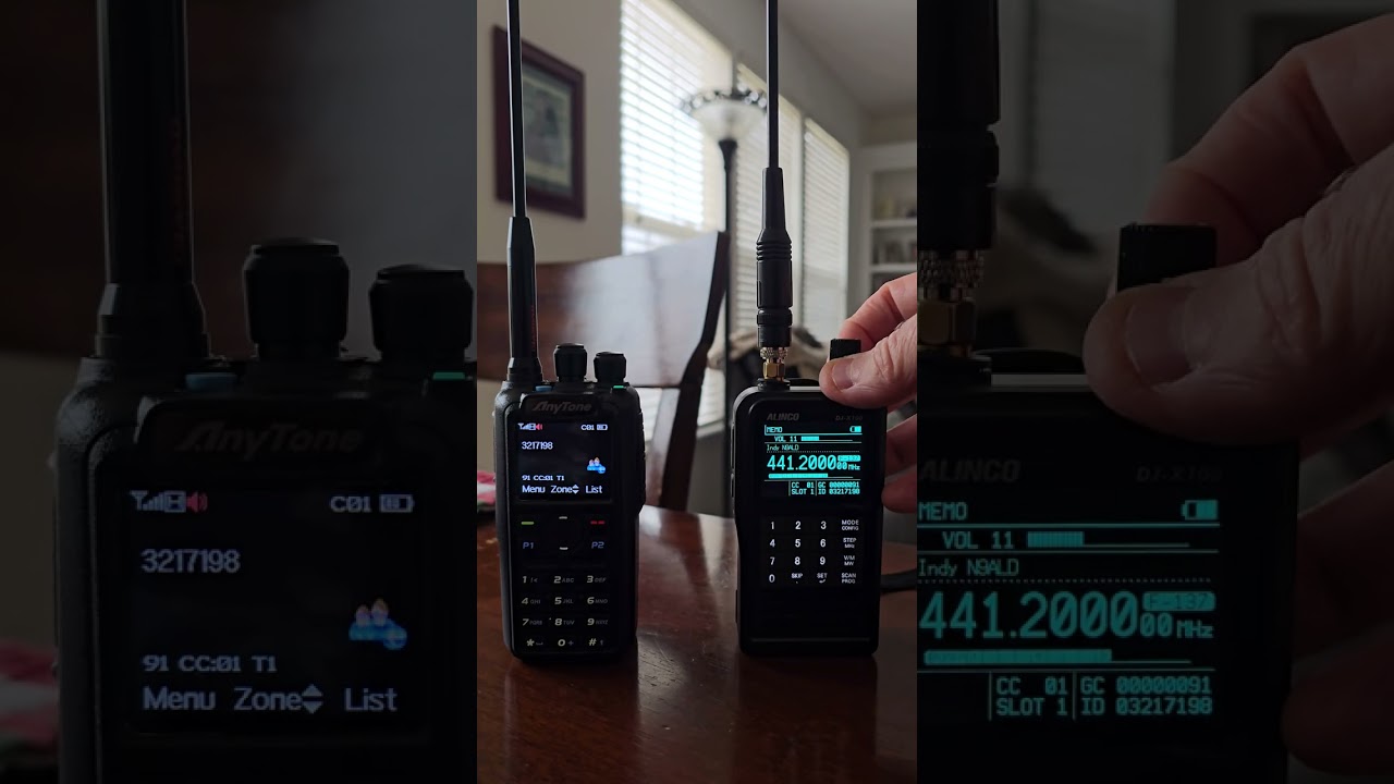 Anytone AT-878UV and Alinco DJ-X100T Monitoring DMR BM TG91 (Worldwide)