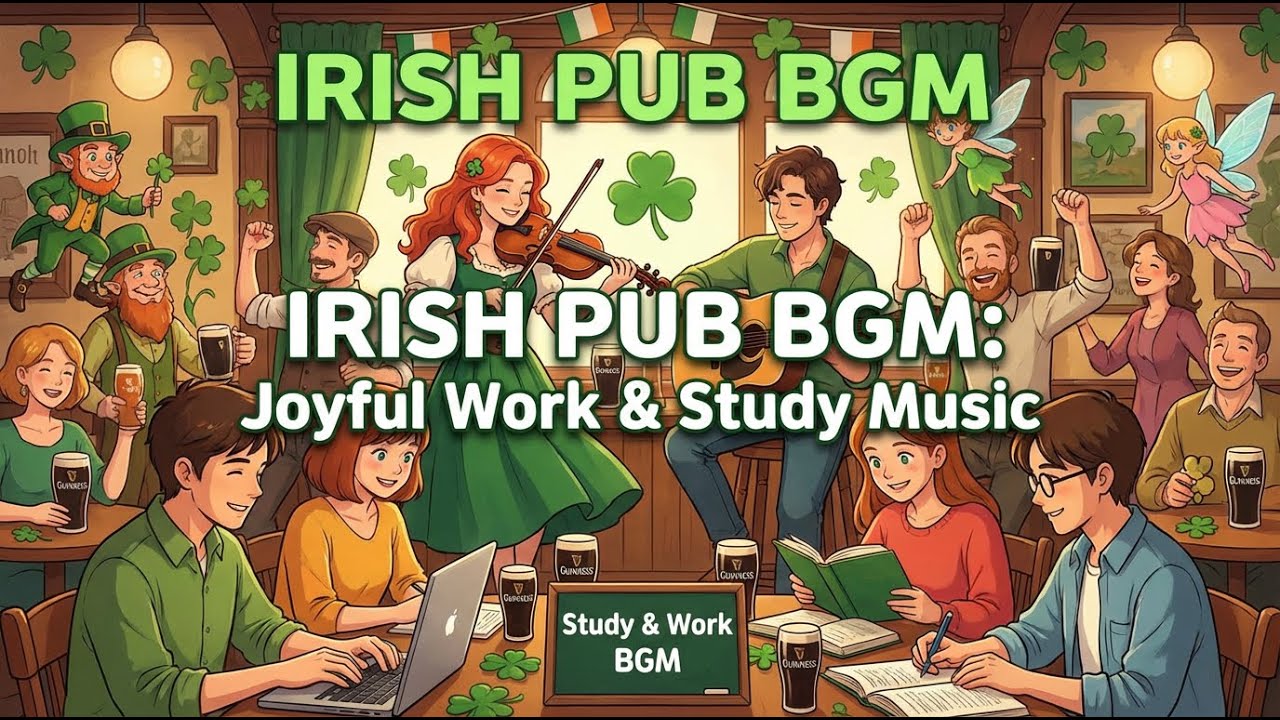 🇮🇪 Irish Music for Work & Study 🎵 Happy Instrumental Background Music #1
