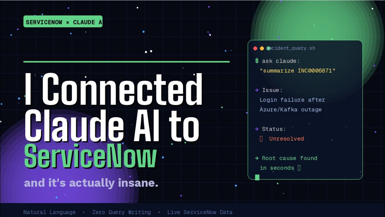 I Connected Claude AI to ServiceNow MCP Server and It's Actually Insane