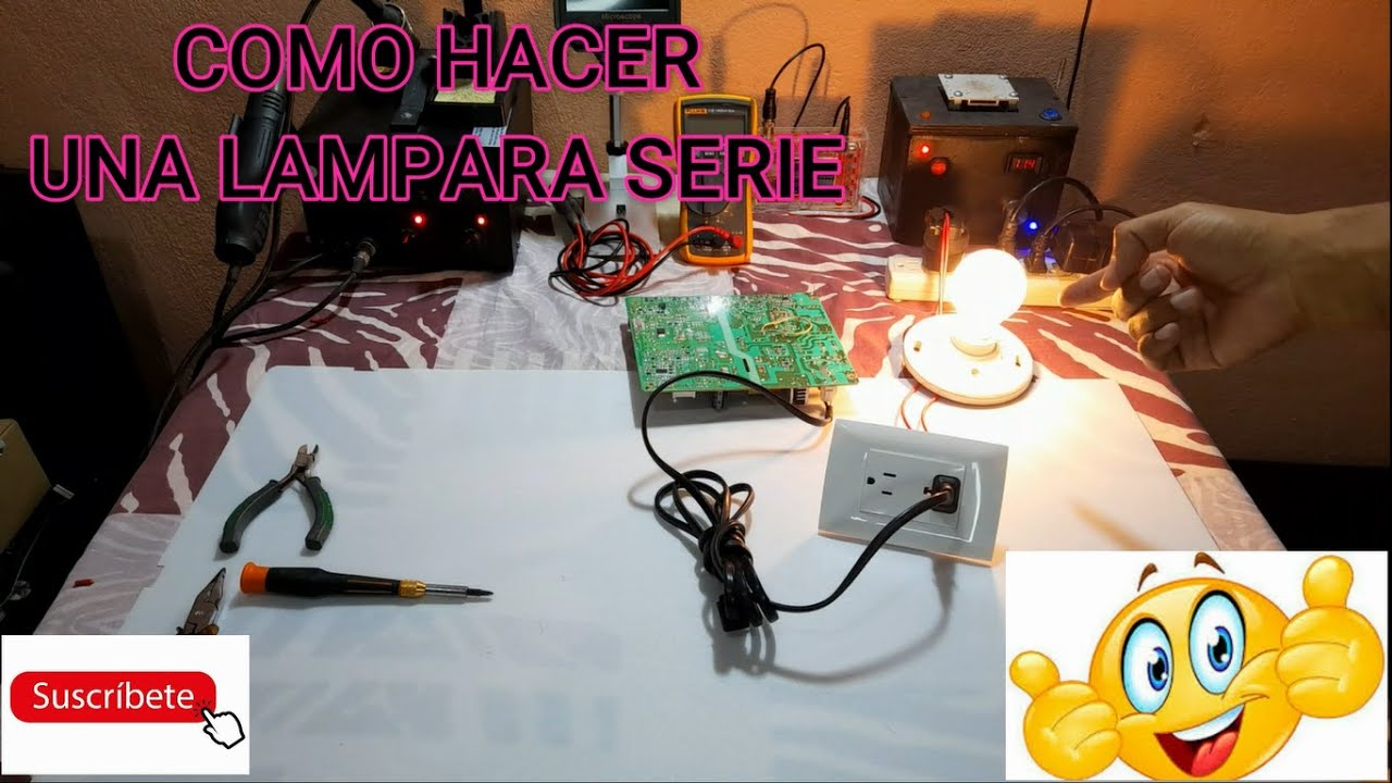 👉COMO HACER UNA LAMPARA SERIE PARA PRUEVA DE CORTO  CIRCUITO👈