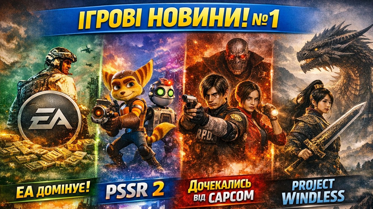 Ігрові Новини №1, EA перші в 25, New PSSR 2, CAPCOM тягне кінець зими та Project Windless