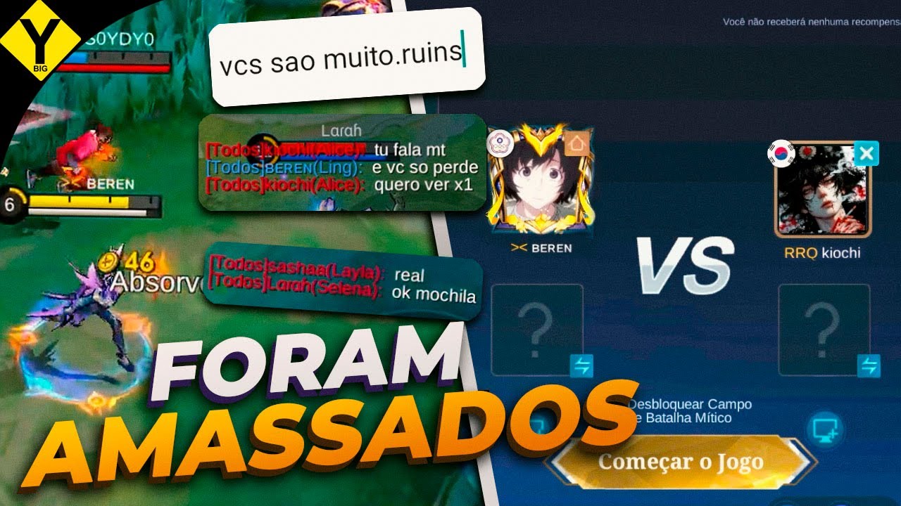 TILTEI O TIME INIMIGO E FUI X1 DEPOIS DA PARTIDA | Mobile Legends