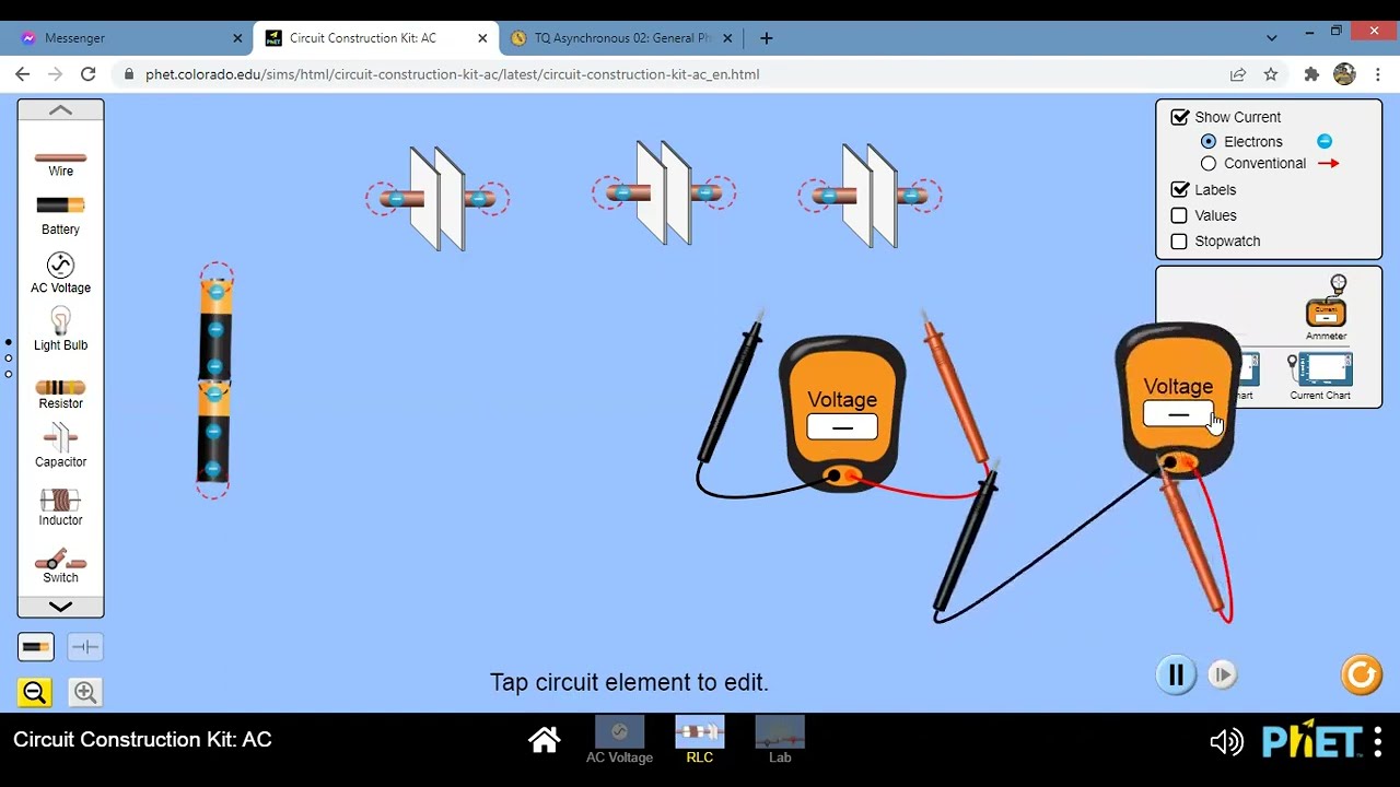Demo Video in Using Phet Simulator: Circuit Construction Kit AC