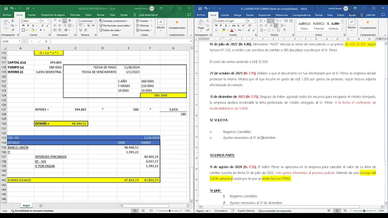 Contabilidad Intermedia - Parte 3 | Pr&aacute;ctica 6 | Cuentas por Cobrar - Cuentas Incobrables