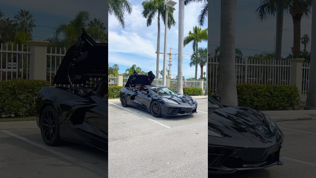 🌟 Hardtop in Action :  Corvette Stingray Convertible #automobile #corvette #convertible