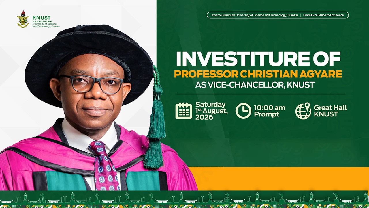 THE INVESTITURE OF PROF. CHRISTIAN AGYARE, 13TH VICE-CHANCELLOR OF KNUST.