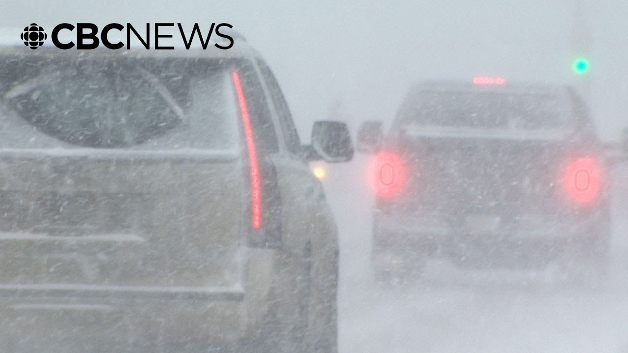 Snowy windstorm wreaks havoc on Calgary-area roads