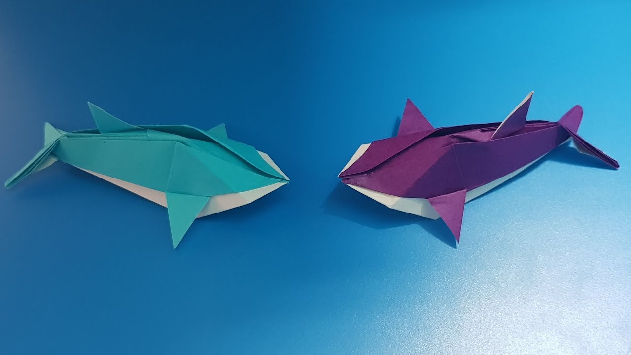 ORIGAMI - Gấp Con Cá Heo || How To Make Dolphin