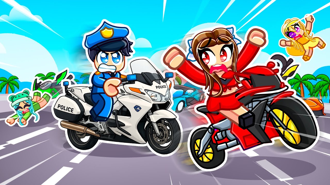 I Became A POLICE OFFICER In MOTORCYCLE MAYHEM! (Roblox)