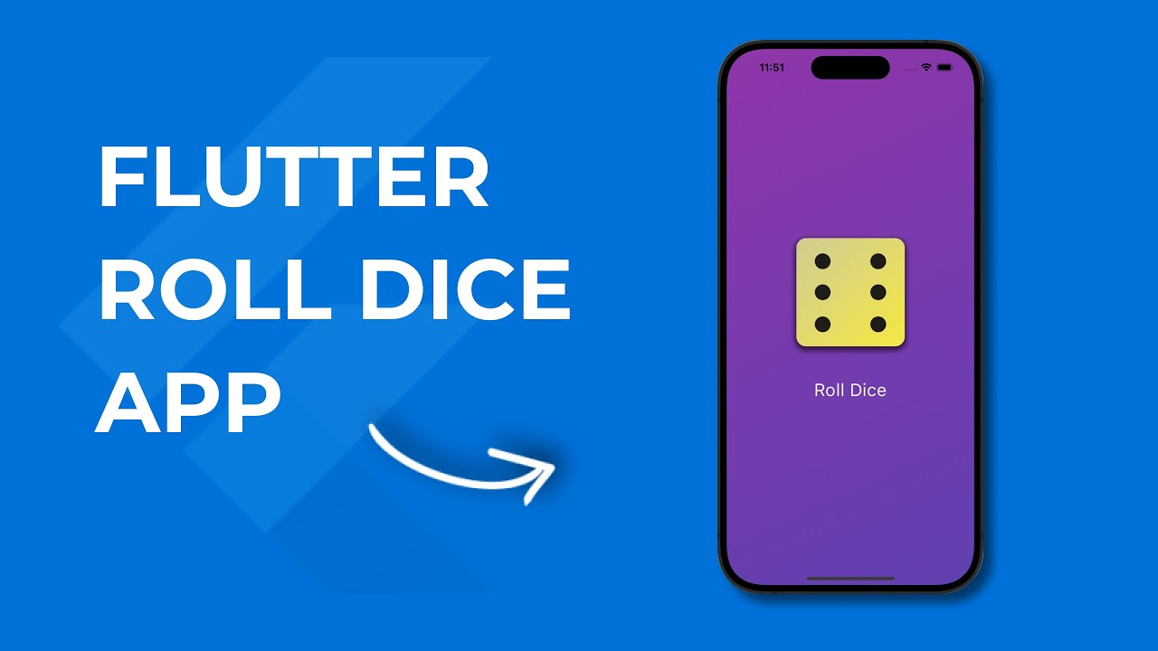 Приложение Flutter Roll Dice для начинающих
