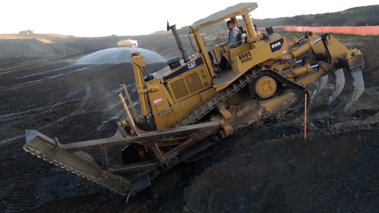 CAT D8R Dozer working on grading project