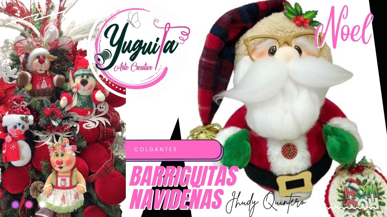 Colgantes Barriguitas  Navideñas PAPA NOEL