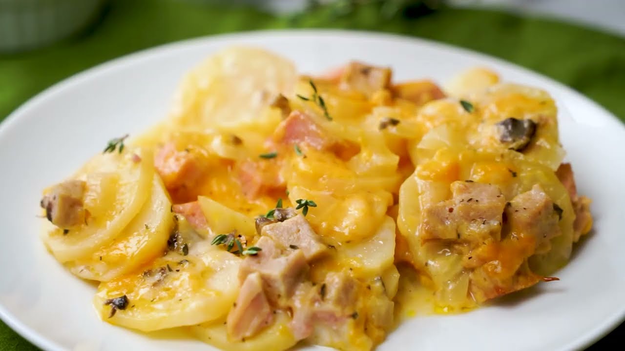 Crockpot Scalloped Potatoes and Ham