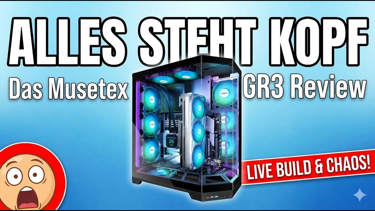🤯 Alles steht Kopf! Mein Kampf mit dem Musetex GR3 (Inverted PC Build Review)