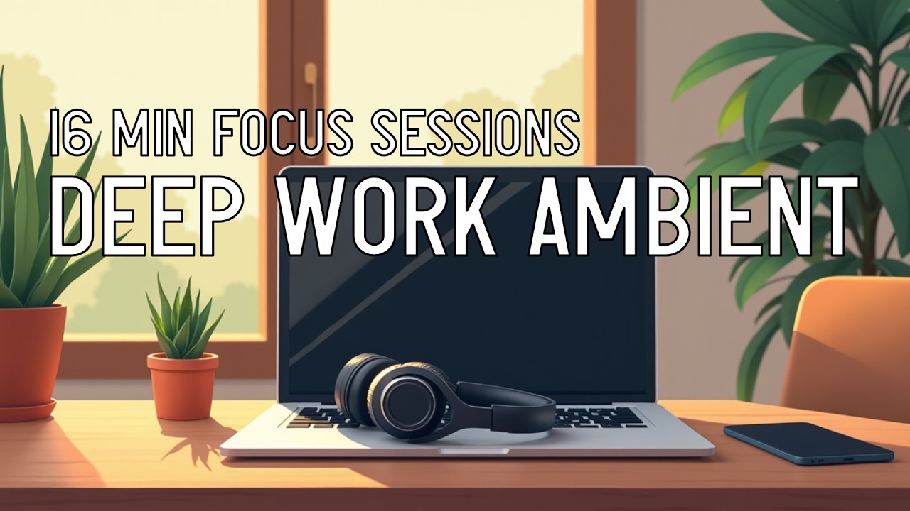 Deep Work Ambient 🧠 16 Mins Focus Session