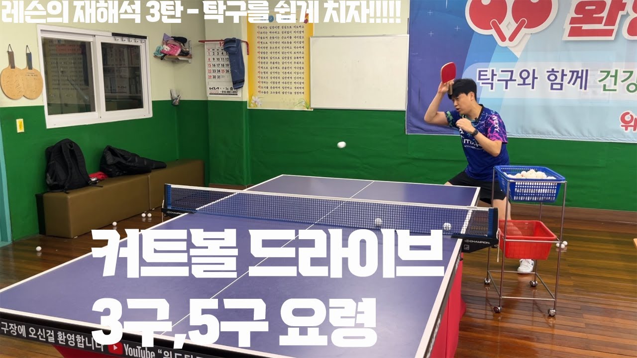 [레슨의 재해석 3편] **탁구 쉽게 치자!!!!!** 커트볼 드라이브! +3구5구요령!