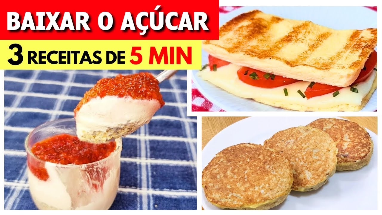 3 CAFÉS DA MANHÃ de 5 MIN — LOW CARB, DELICIOSOS e para EVITAR PICOS de GLICOSE!