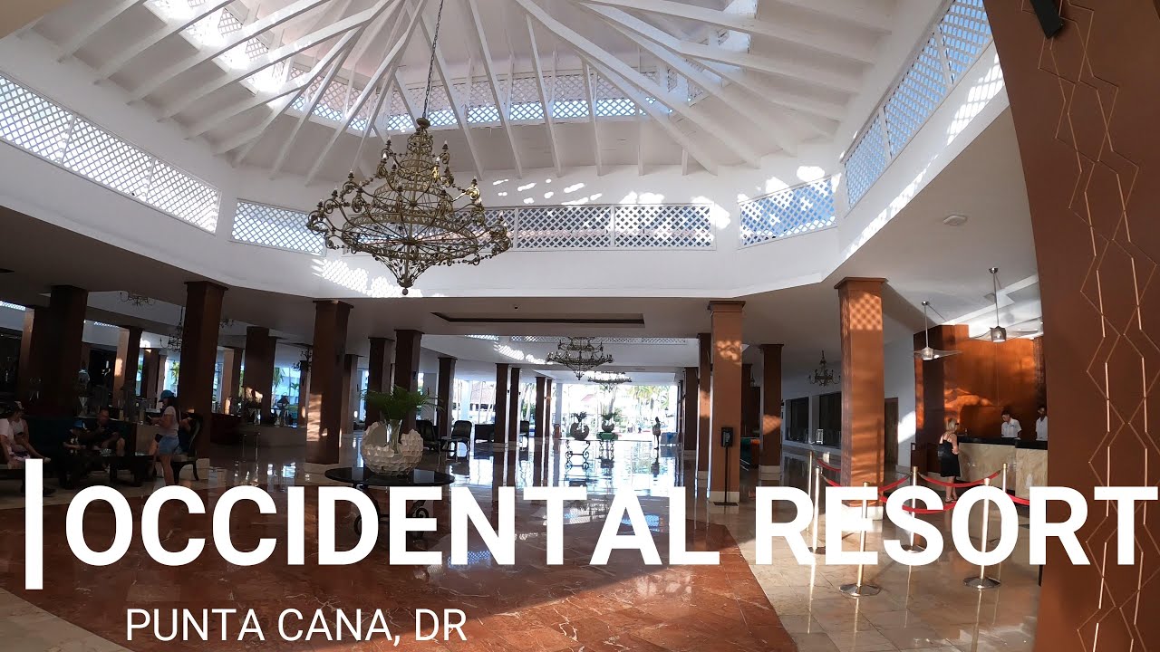 Occidental Punta Cana Resort DR Lobby-Buffet-Pool walk