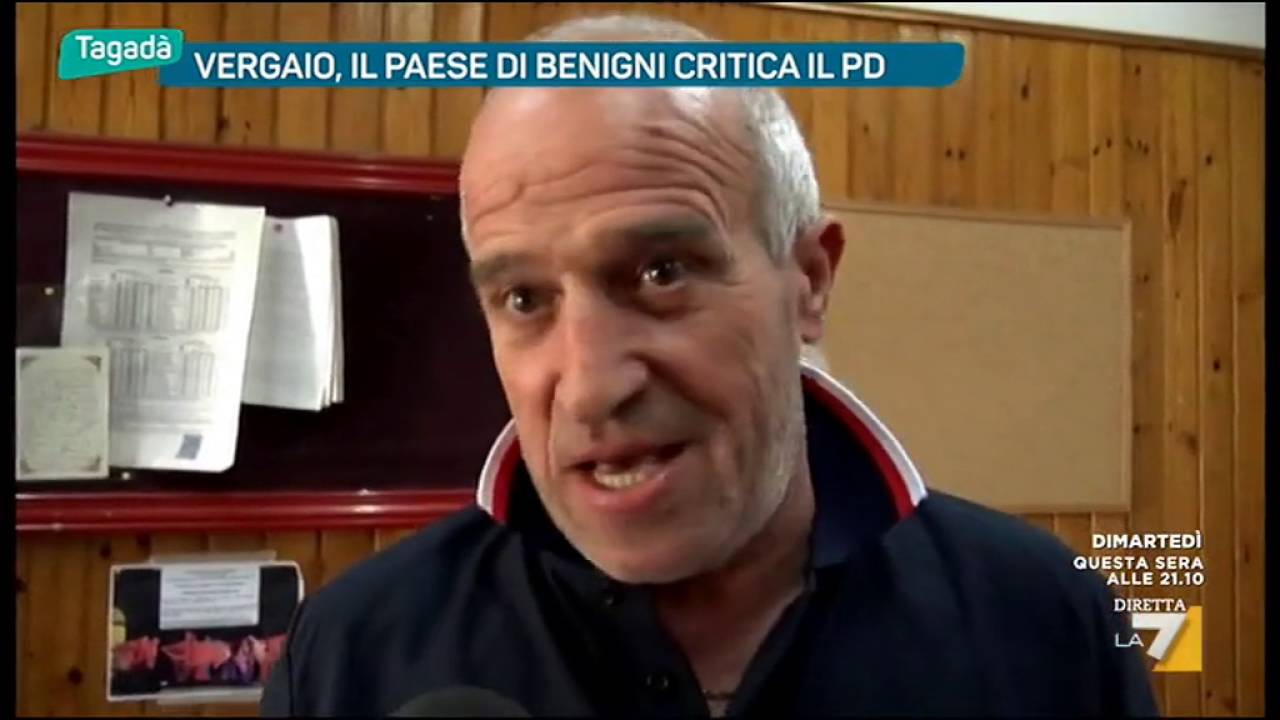 Vergaio, il paese di Benigni critica il PD