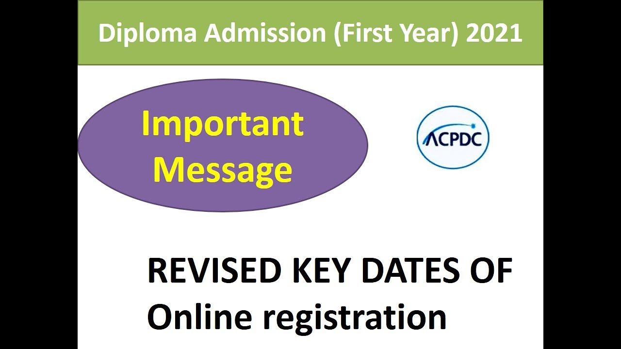 diploma admission  registration date II  diploma admission process 2021 II diploma admission dt 2021