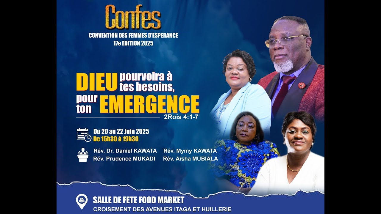 Rev Dr Daniel KAWATA | DIEU POURVOIRA A  TES BESOINS POUR TON  EMERGENCE | #CONFES