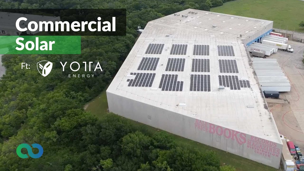 Commercial Solar for Half Price Books Distribution Center in Dallas, Texas - Featuring: Yotta Energy