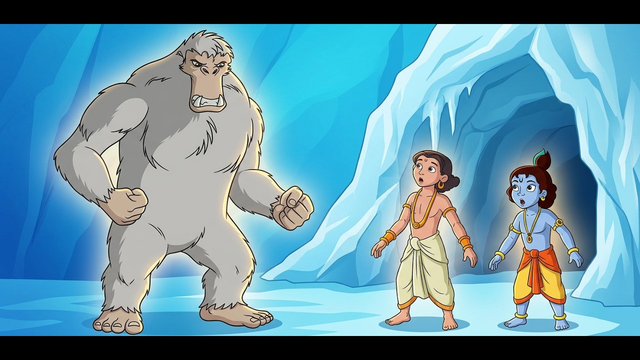 Krishna - Battle with the Polar Bear | Cartoons for Kids in Hindi | Adventure Videos