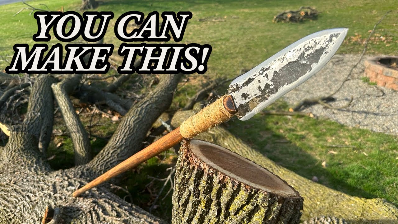 Forging a Lethal Spear from a Lawn Mower Blade! | Easy DIY