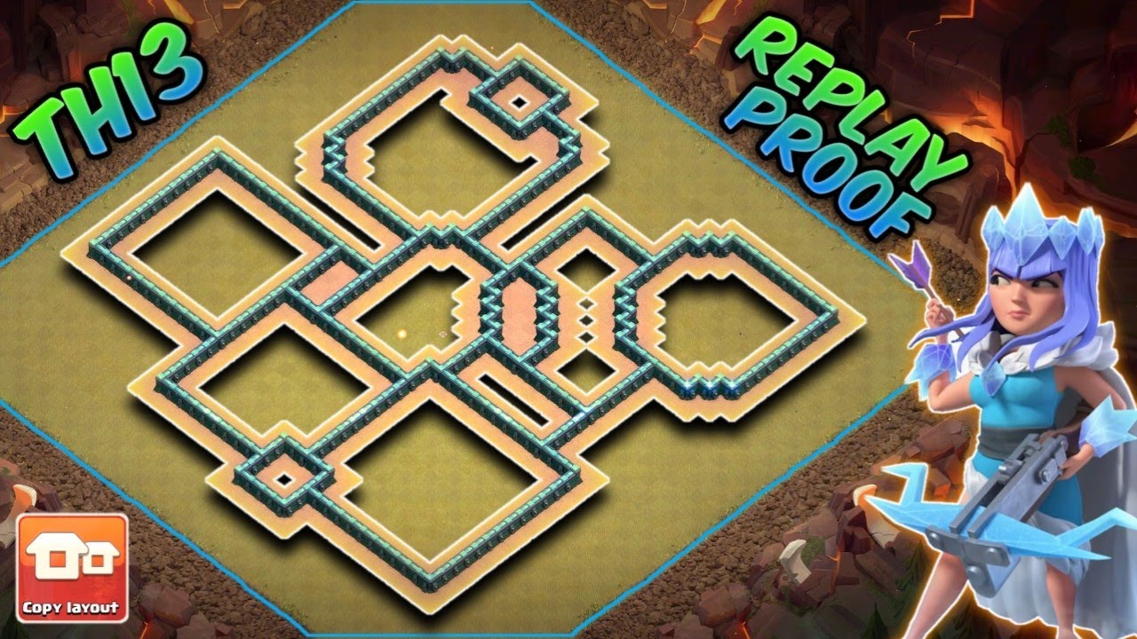 NEW TH13 WAR BASE WITH LINK REPLAY PROOF | NEW BEST TH13 WAR & CWL BASE WITH LINK | CLASH OF CLANS
