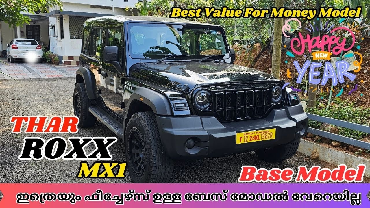 2025 Mahindra Thar ROXX MX1 Base Model Malayalam Review | New Thar ROXX MX1 Base Model Review.