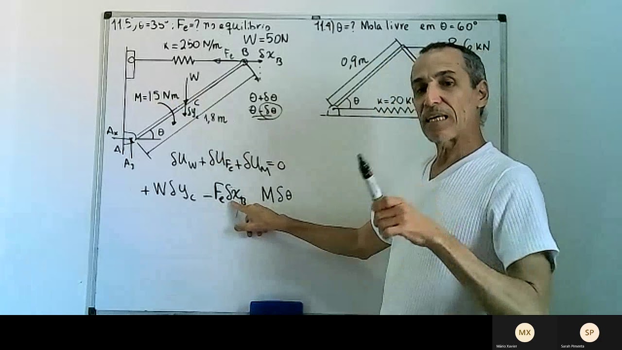 Estática ERE 2020-2. Trabalho virtual 2