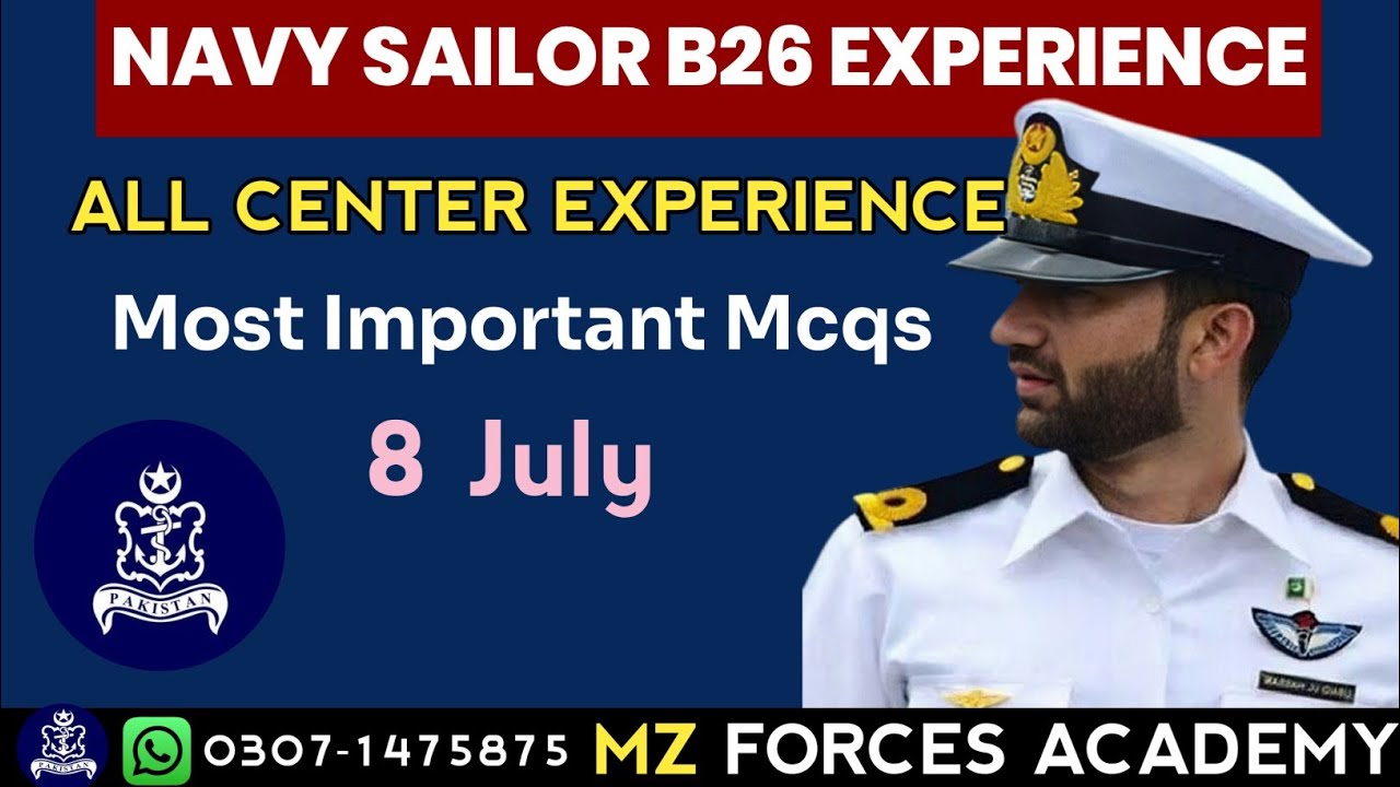 Pakistan Navy Sailor B-26 Experience 8 July 2026|Real Test MCQs & Questions Navy B26 Test Experience