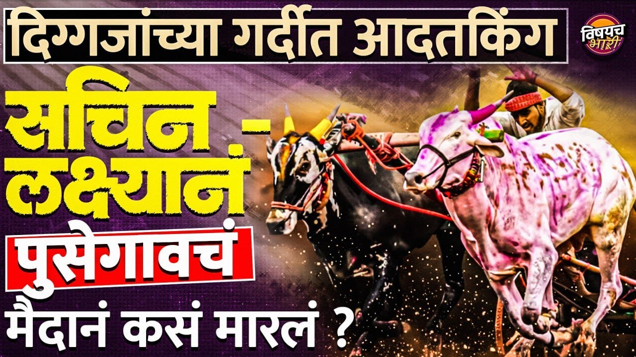 Pusegaon Hindkesari Bailgada Sharyat 2025 :  आदतकिंग सचिन - लक्ष्यानं पुसेगावचं मैदानं कसं मारलं ?