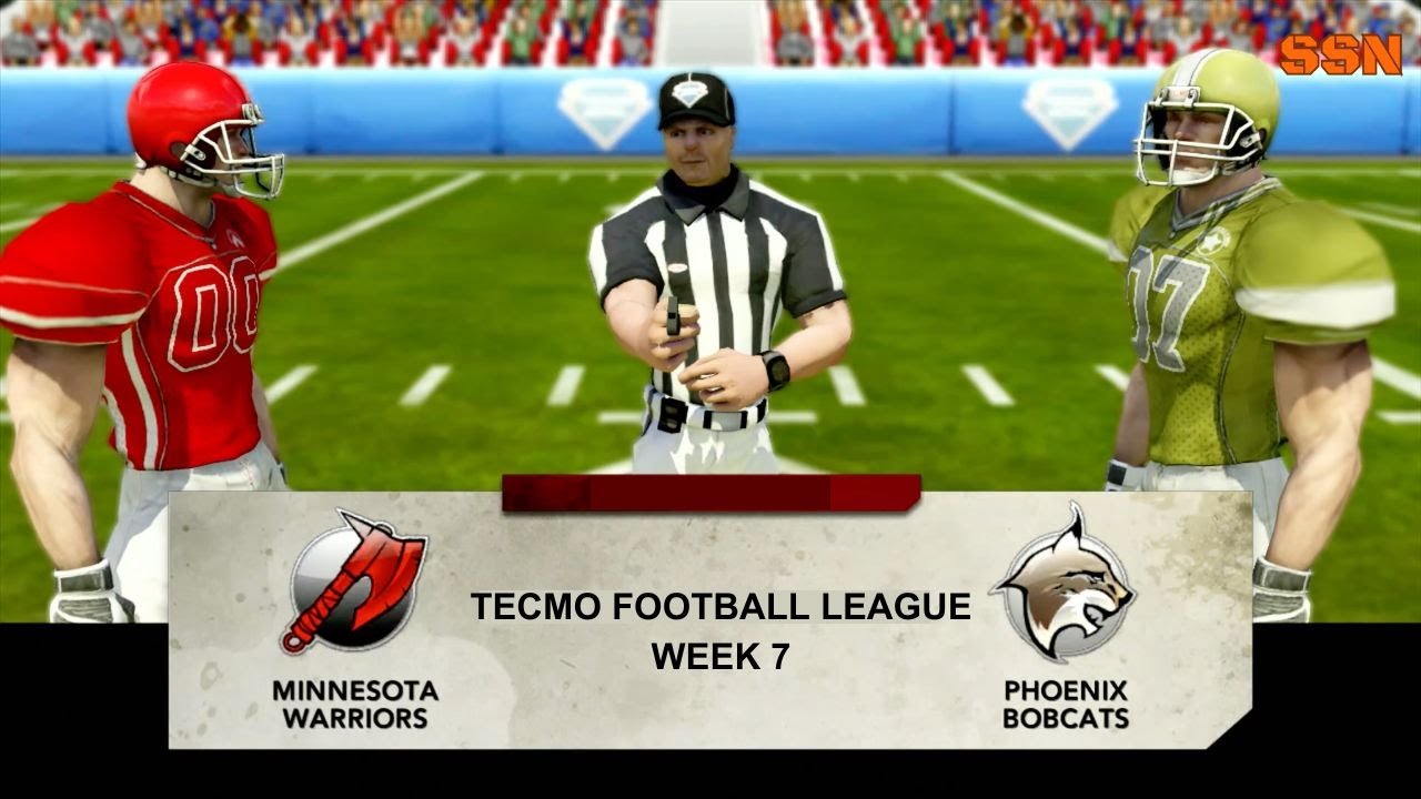 Tecmo Football League Week 7- Minnesota Warriors (3-3) vs Phoenix Bobcats (1-5)