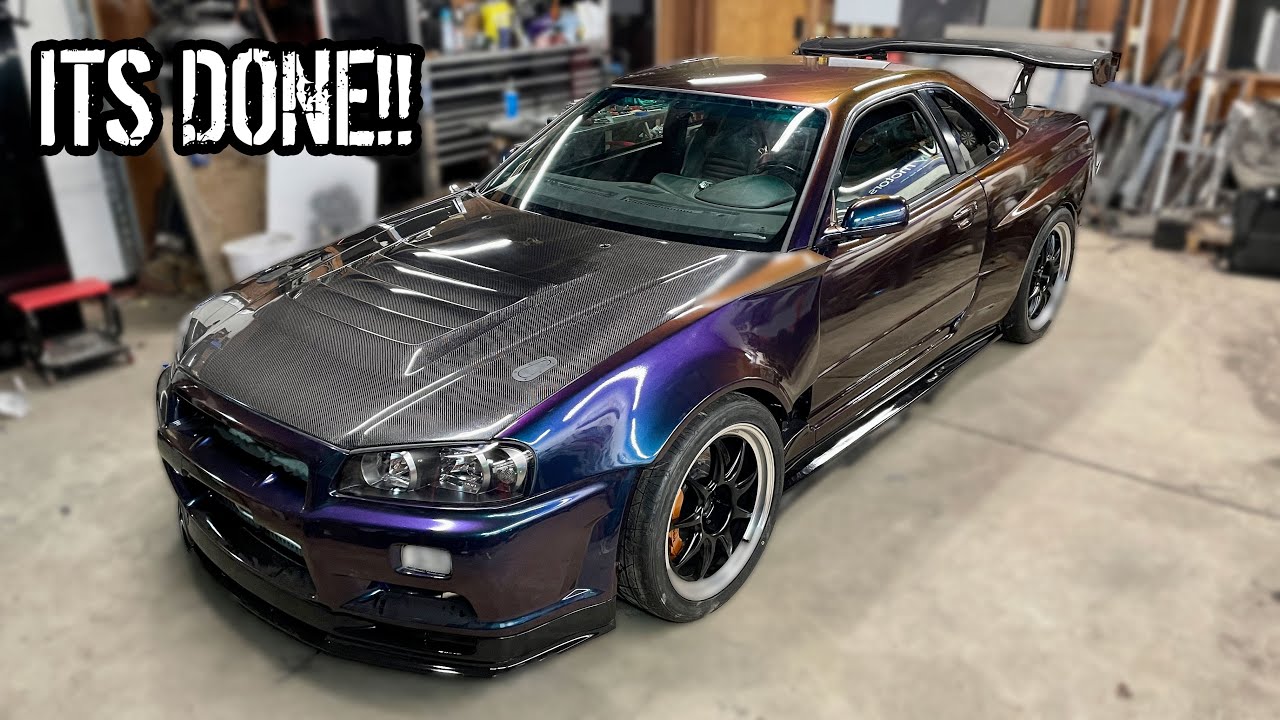 Окончательная сборка замененного кузова R34 GT-R