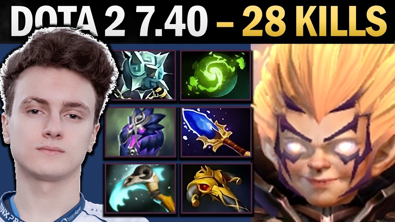 Invoker Mid Pro with 28 Kills and 1000 GPM - Dota 2 Gameplay