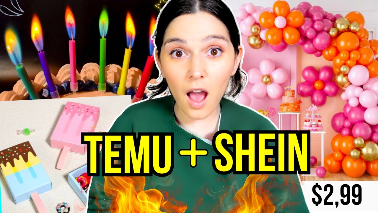 ¡COMPRÉ TODO para mi CUMPLEAÑOS en TEMU y SHEIN… y ESTO fue lo que LLEGÓ!