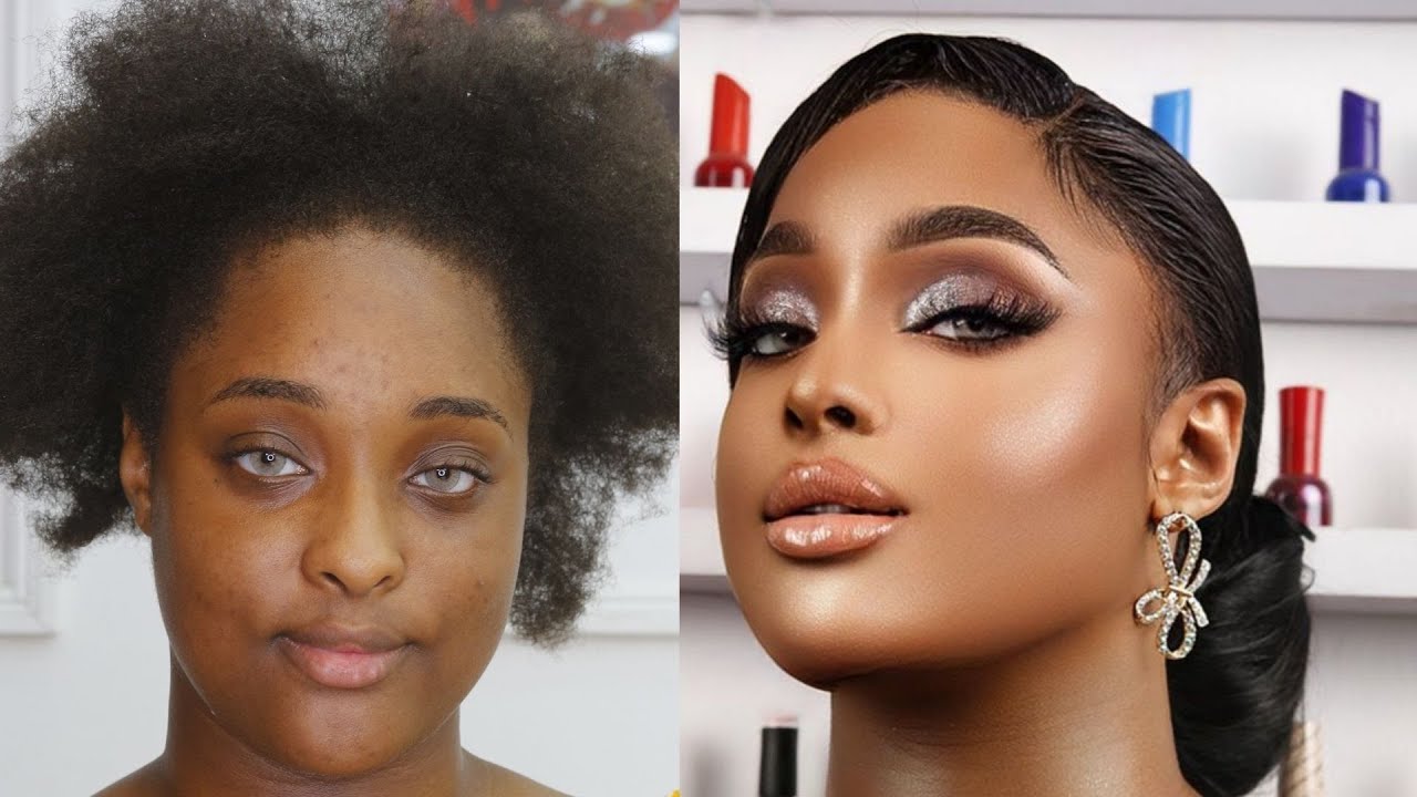 🍫 BRIDAL HAIR & MAKEUP TRANSFORMATION | FOR DARK SKIN 🍫