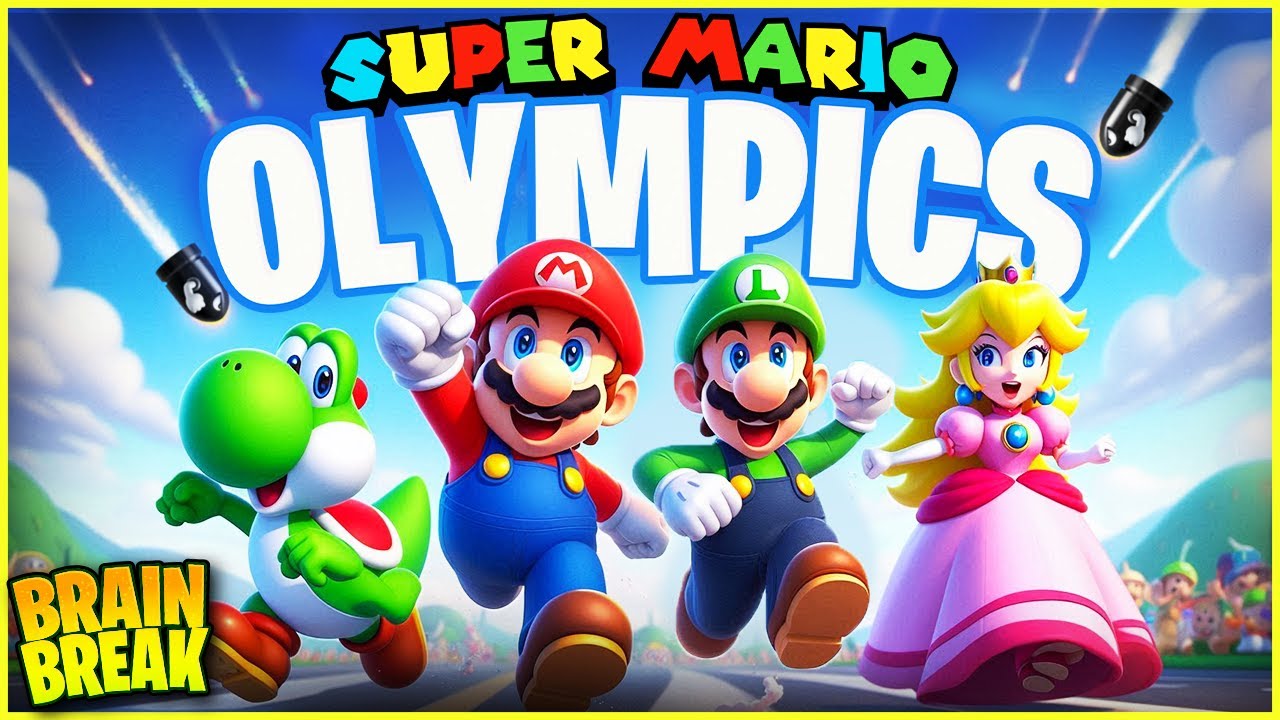 🥇 Super Mario Olympics 🥇 Brain Break for Kids 🥇