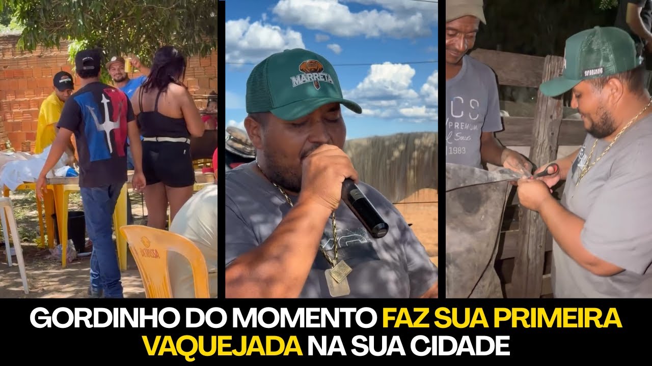 GORDINHO DO MOMENTO FAZ SUA PRIMEIRA VAQUEJADA NA SUA CIDADE - CONFIRA