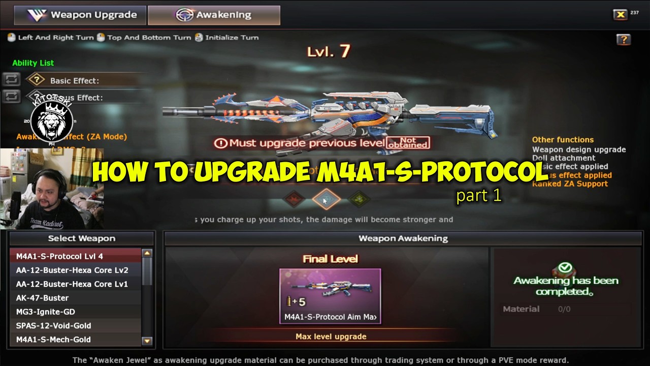 CFPH: How To Awaken Upgrade M4A1-S-Protocol (ZA4) Part 1