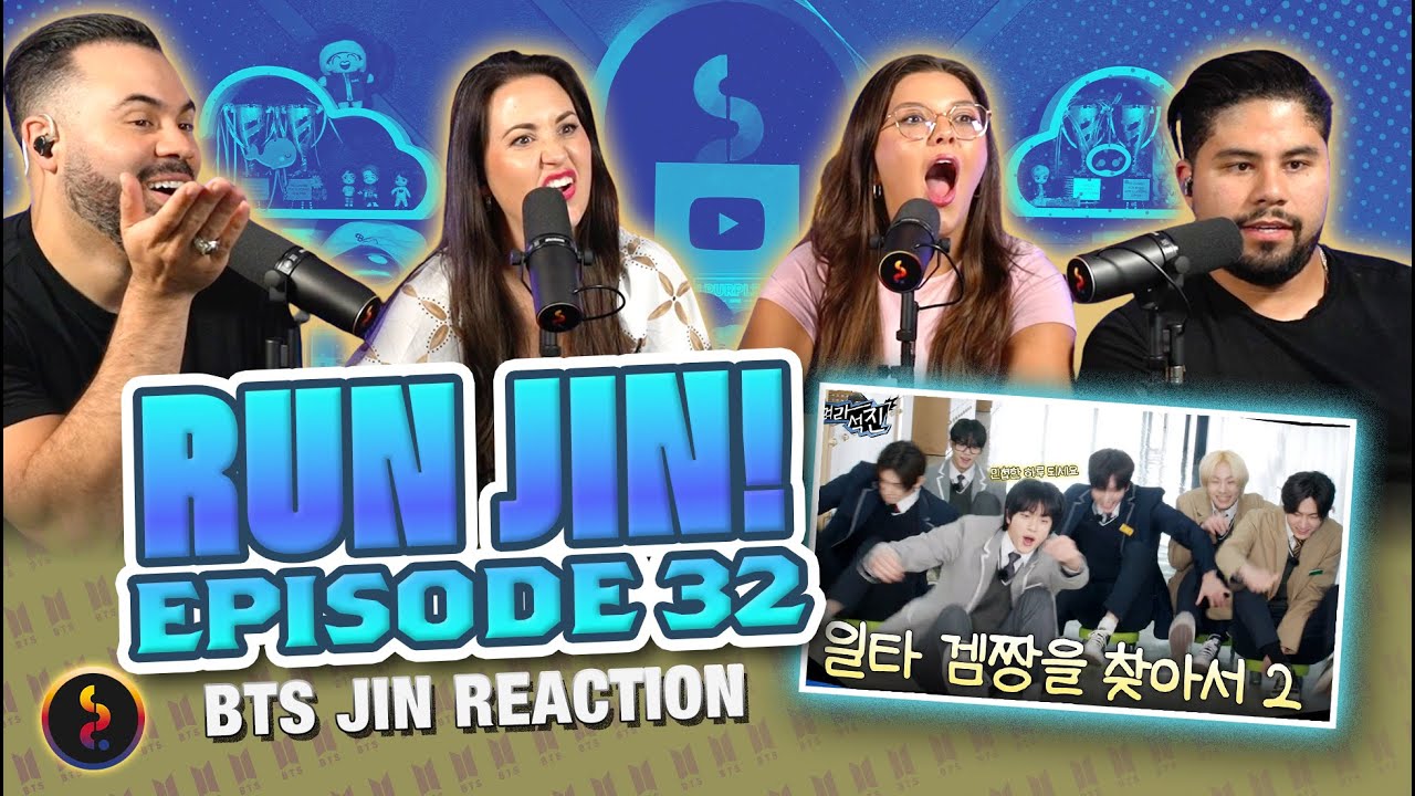 BTS &laquo;RUN JIN&raquo;, эпизод 32 &mdash; Джин слишком хитрый 😅 | Реакция пар