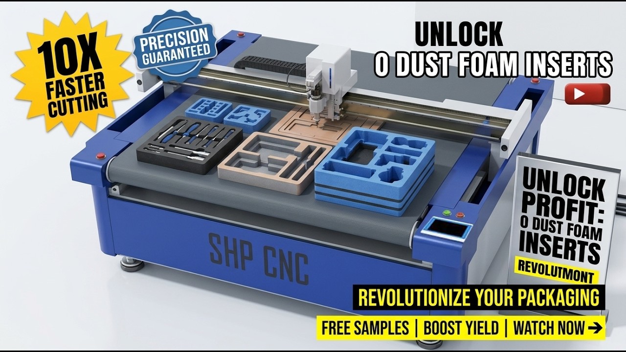 CNC Oscillating knife cutting machine for cutting foam insert / foam inlay