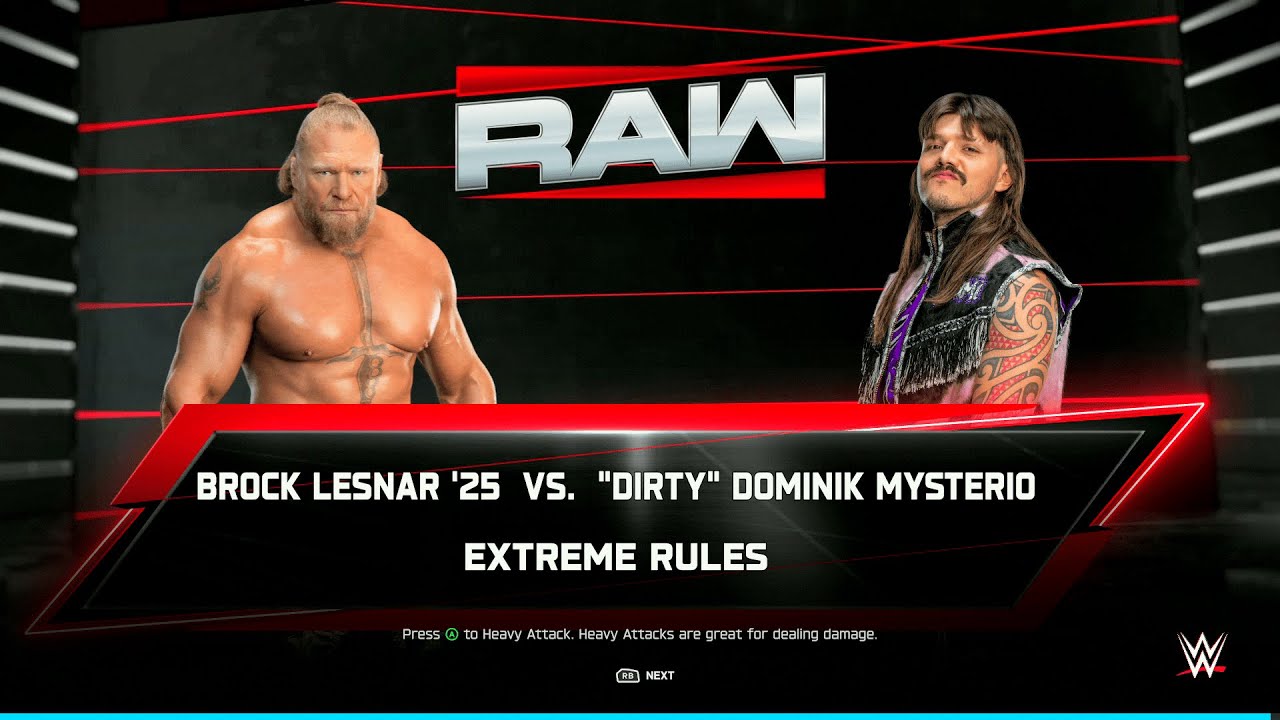 WWE 2K25 — Брок Леснар против Доминика Мистерио — Поединки суперзвезд