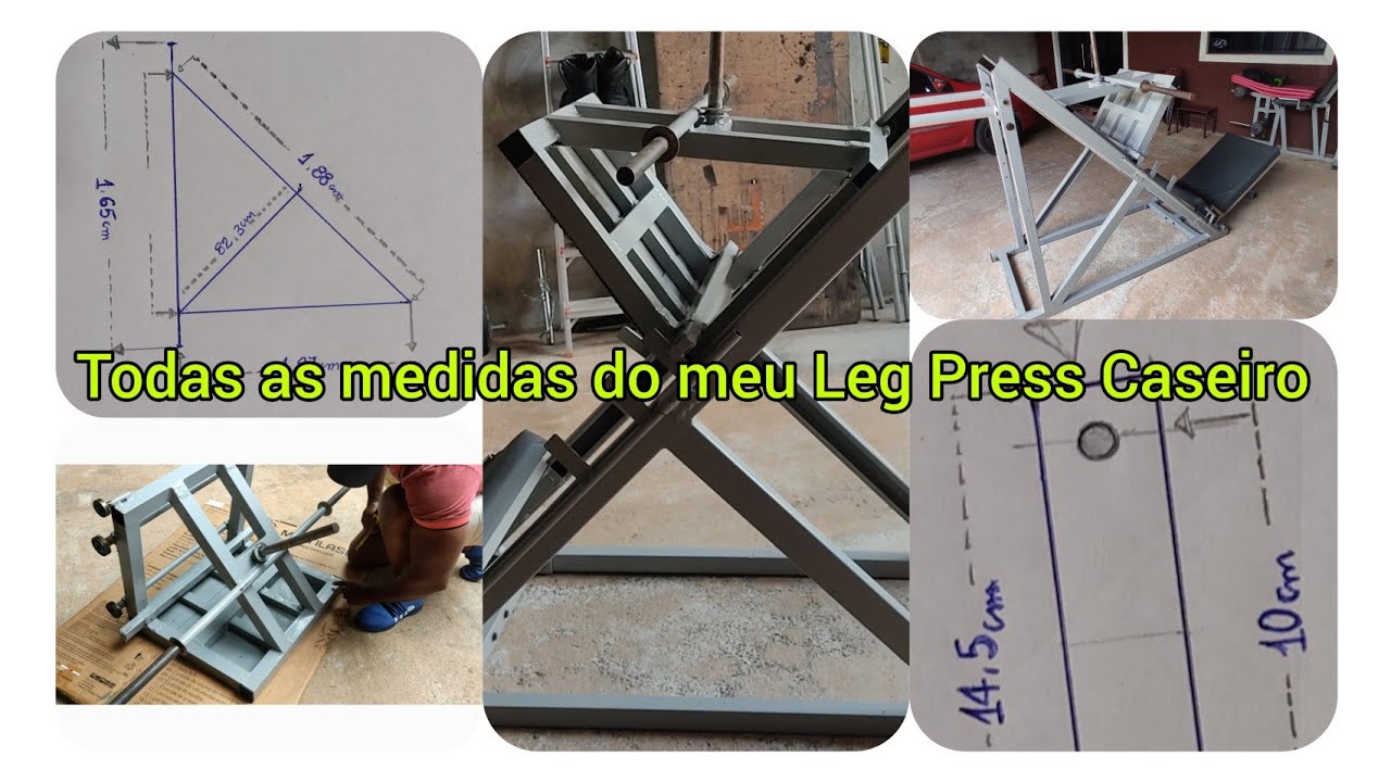 Todas as medidas do meu Leg Press Caseiro.