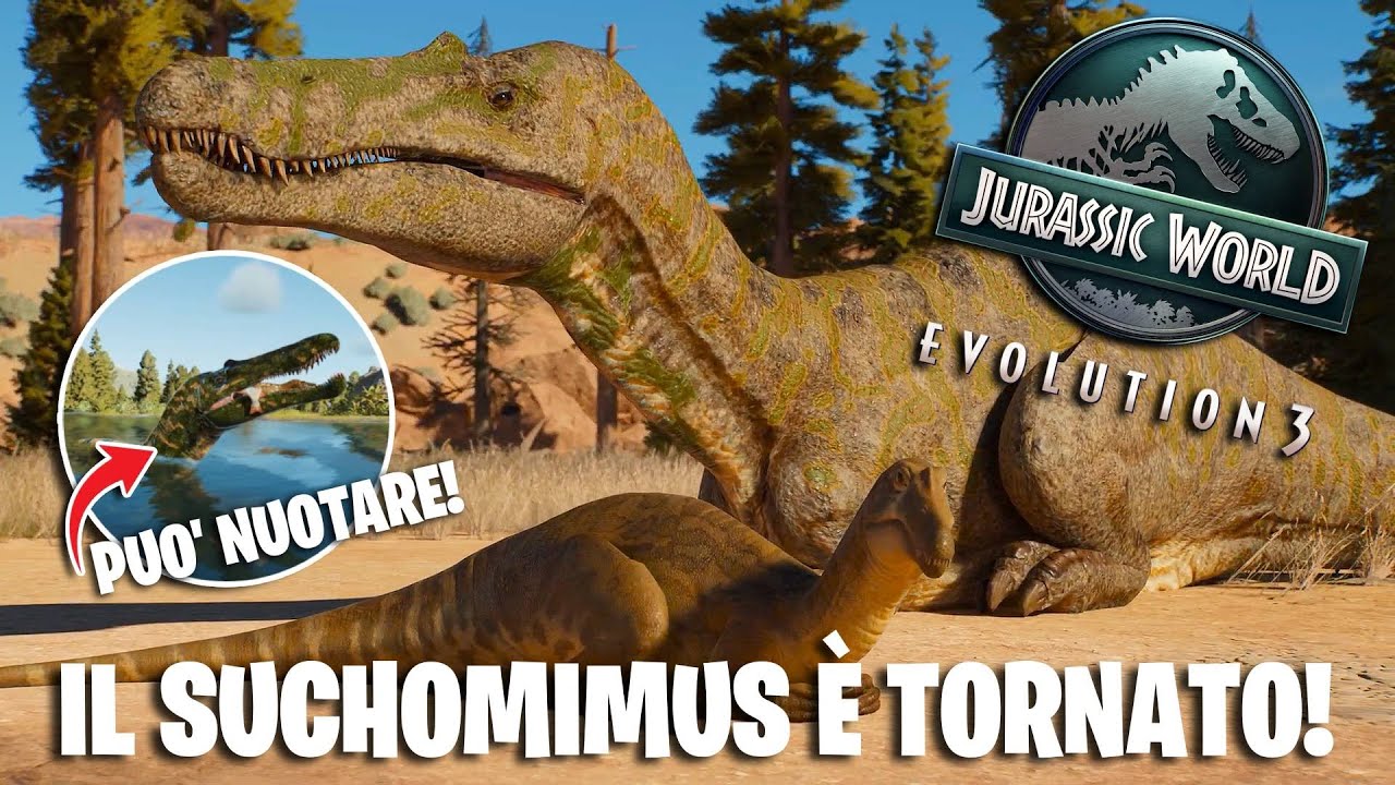 🦖 CONFERMATO il SUCHOMIMUS su Jurassic World Evolution 3!