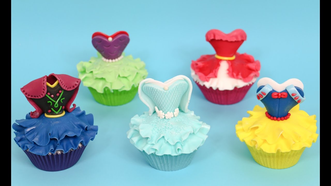 DISNEY PRINCESS CUPCAKES - How to make by CakesStepbyStep