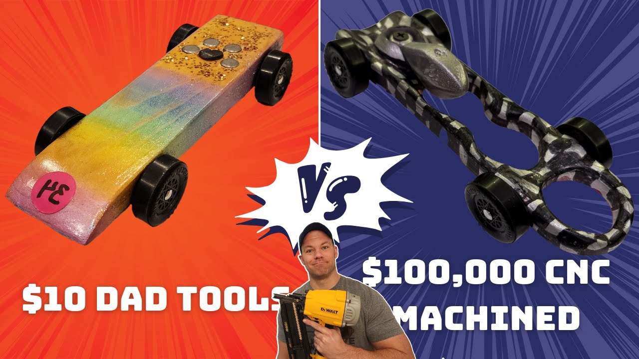 $10 vs $100,000 Pinewood Derby Car!  Who Will Win?!