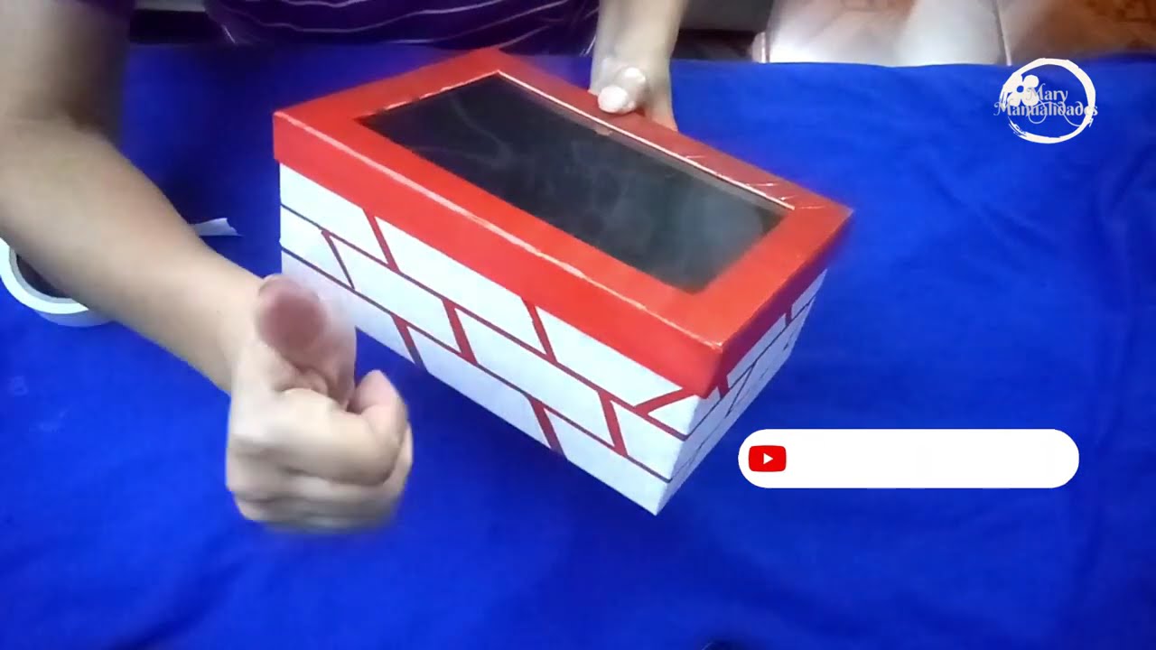 No tires tus cajas de cartón, transforma en una caja decorativa-Mary Manualidades